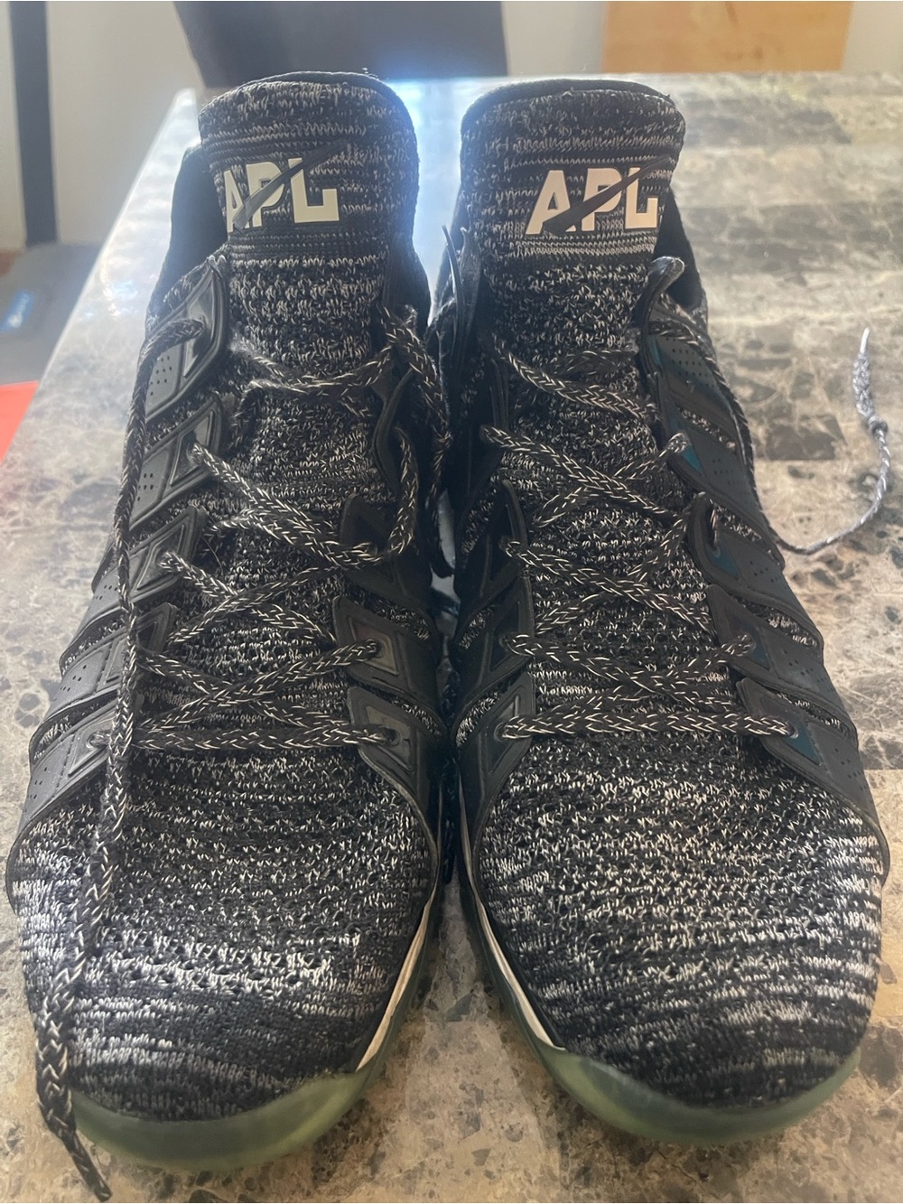APL Black & Grey Knit High-Top Sneakers
